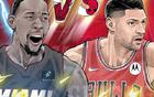 17日附加賽：宿敵對決，熱火公牛激戰，獨行俠國王爭鋒。