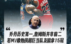 喬丹經(jīng)紀人：詹姆斯非歷史前二，若MJ選超巨，可奪15冠。