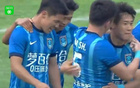 南通支云勝青島紅獅，葉道馳進(jìn)球，小里瓦爾多錯失良機。
